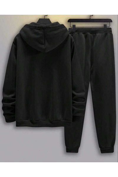 Deocept Men's Oversize Tracksuit Set - Hooded, Printed, Boyfirend