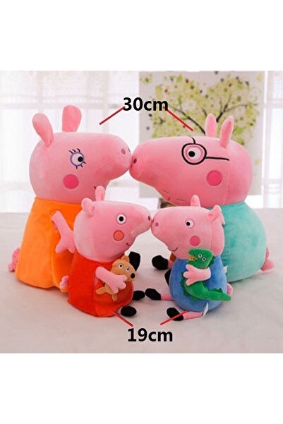 Schulzz Peppa Pig Aile Seti Orijinal Peppa Sevimli Karikatür Peluş Oyuncak Peppapig