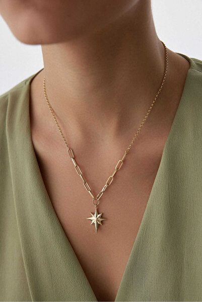 YAVUZ KUYUMCULUK 14 Ayar Altın Kuzey Yıldızı Kolye