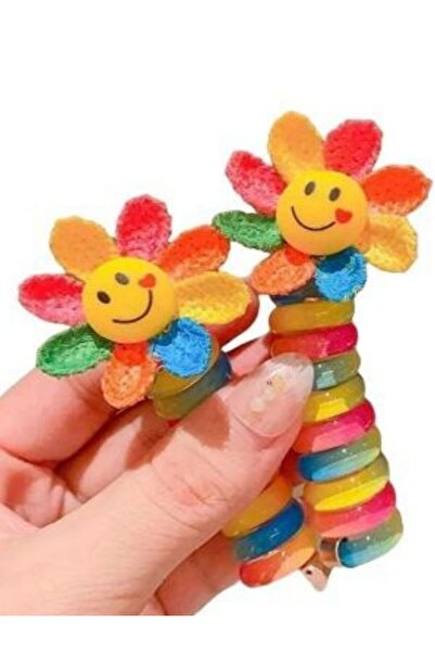 Brassito Girl's Candy Daisy Model - Bow Buckle Spiral Color Options 2 Pcs
