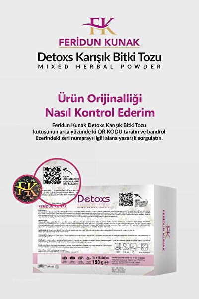 Feridun Kunak Karışık Bitki Amaranth Detoxs Çayı 30 Adet