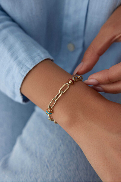 YAVUZ KUYUMCULUK 14 Ayar Altın Mineli Ataş Bileklik