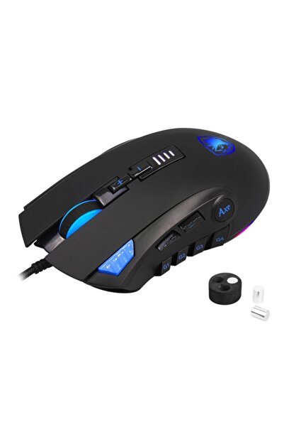 Sades ماوس ألعاب S12 Axe، 12 زرًا قابلًا للبرمجة، إضاءة خلفية RGB، مستشعر بصري PMW 3325