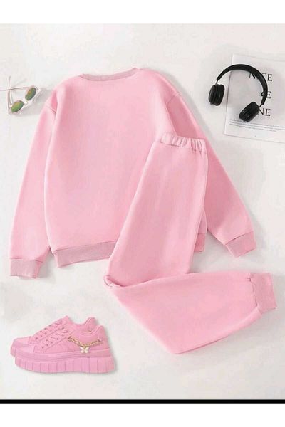 Deocept Queen Printed Oversize Women's Tracksuit Set - Crew Neck Boyfirend