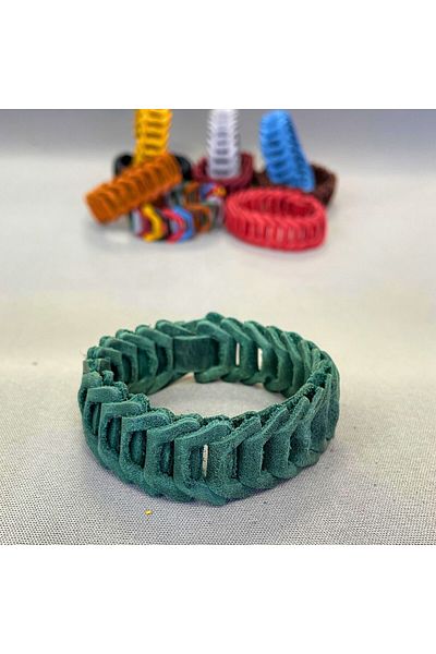 ipekbazaar Men's and Women's Unisex Genuine Leather Bracelet - Adjustable Puzzle, 1 Piece