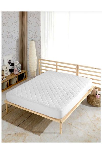 AYHOME Double White Quilted Bedspread - Waterproof