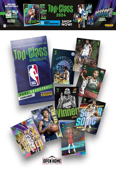 TOYFEST Panini NBA Top Class 2024 - 128 Collectible Basketball Players Cards + 16 Pack