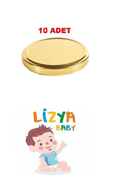 LİZYA BABY Pasabahce 10 Pieces 82 mm Black/Gold Glass Jar Lid (10 Pcs)