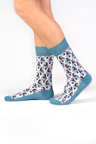 Ozzy Pack of 6 Organic Cotton Seamless Men's Multi-Colored Patterned Socks 2