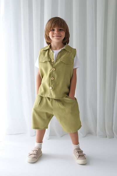 Catz Kids Çağla Draped Fabric Shorts and Vest Set