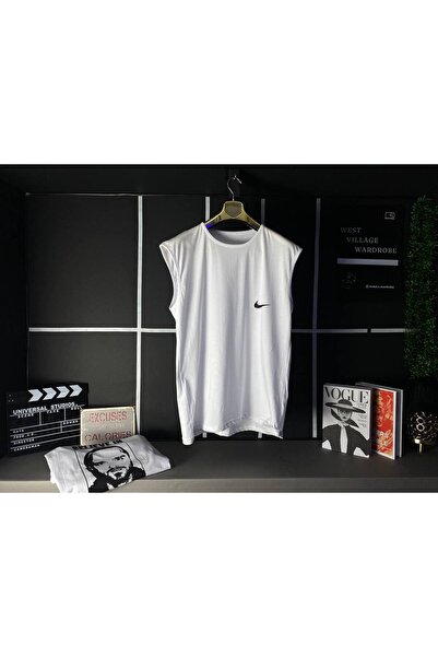 Baskılı sıfır kol -tshirt