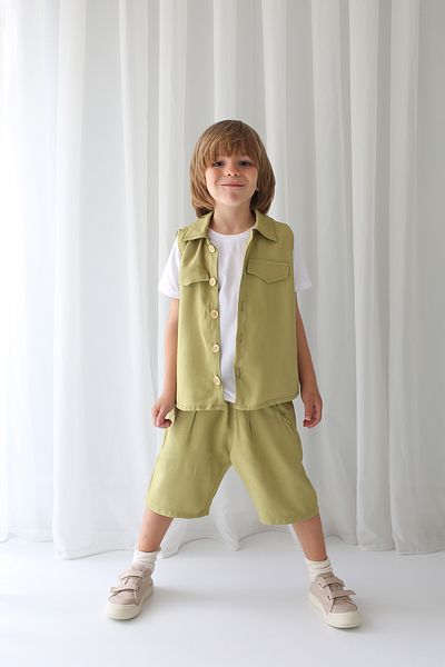 Catz Kids Çağla Draped Fabric Shorts and Vest Set