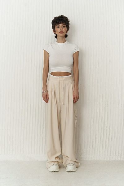 MAİ COLLECTİON Beigefarbene Gloria-Boxershorts mit Details