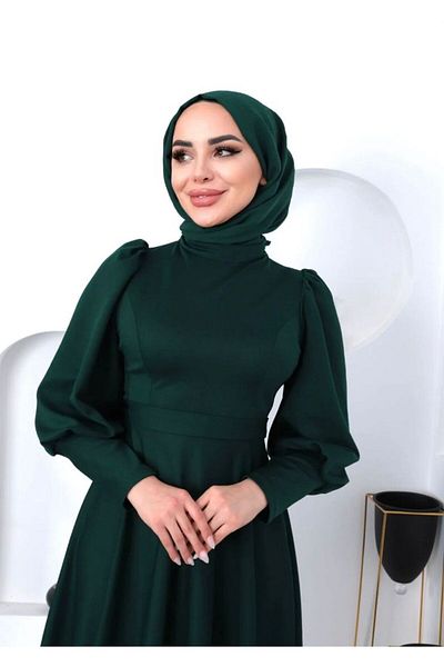 modadeywearst Φόρεμα Hijab με μπαλόνι μανίκι