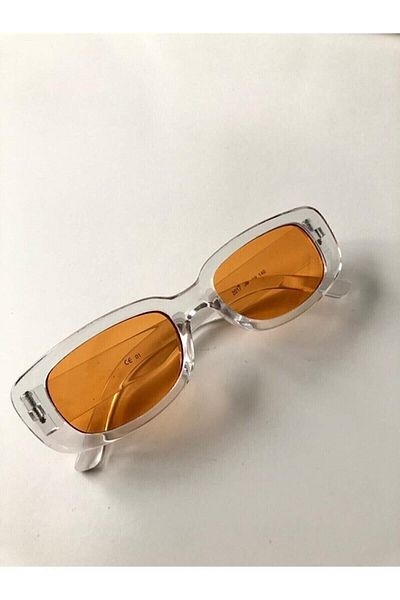 MACERATİ Unisex Transparent Orange - Chunky Sunglasses