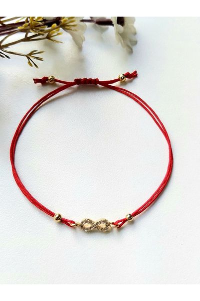 Lilamor Infinity Model Zircon Stone Red Rope Bracelet