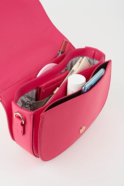 Vivaq Women's Spring Fusya 5 Compartment Lined Flap Snap Closure Handbag and Shoulder Bag