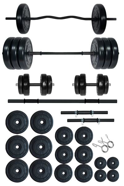 Fitset 108 kg Z Barlı Halter Seti Ve Dambıl Seti Ağırlık Fitness Seti