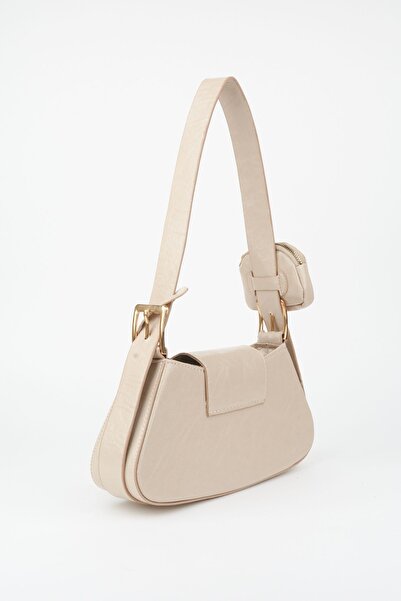 Vivaq Women's Lotus Mink Baguette Wallet Design Faux Leather Snap Closure Hand and Shoulder Bag