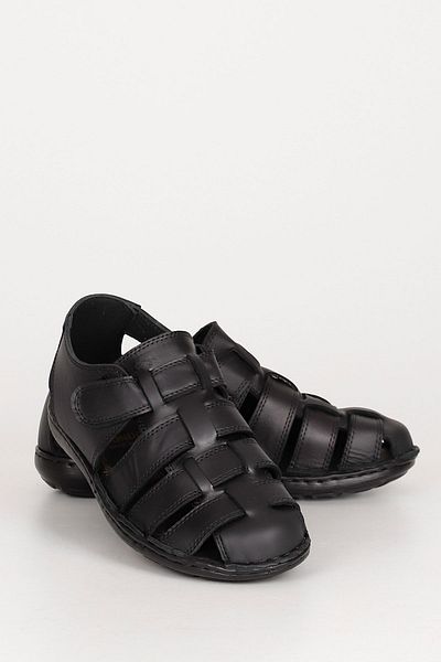 GÖNDERİ(R) Schwarze Gön-Herrensandalen aus echtem Leder 42667