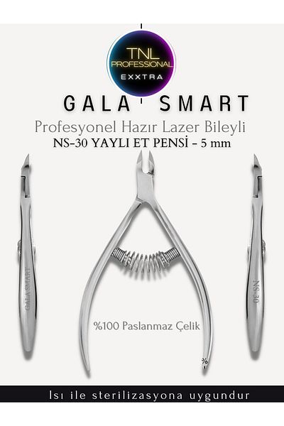 tnl professional Professional Ready-made Laser Bileyli Ns-30 5 Mm Spring Meat Pliers Cuticle Clamp Manicure 100% Stainless Steel