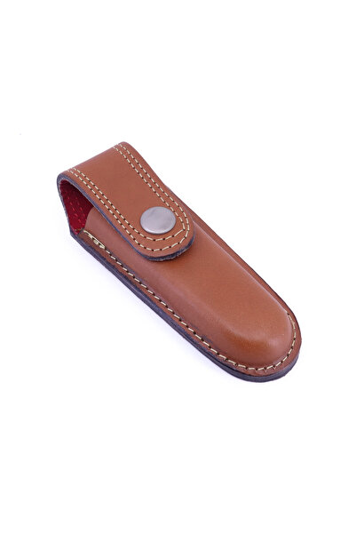 Otantik Deri Çakı Kılıfı - Taba 13 cm