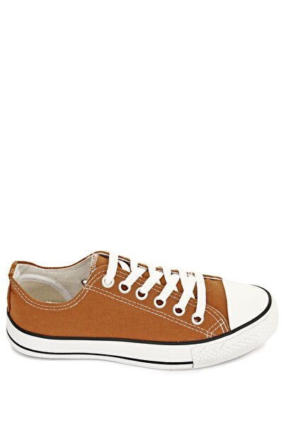 GÖNDERİ(R) Cream Laced Women's Linen Casual Sports Flat Sole Sneaker 35222