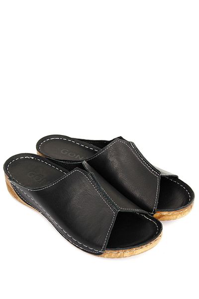 GÖNDERİ(R) Papuci de damă cu talpă din piele naturală cu toc negru 42313