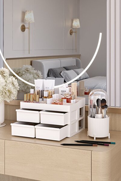 Pufwin Home Alfa Çok Amaçlı Makyaj Takı Fırçalık Banyo Kozmetik Düzenleyici S...