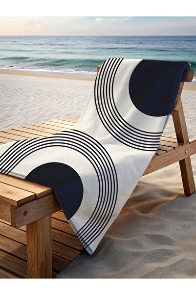WALLHANG Black Çirkule Beach Towel