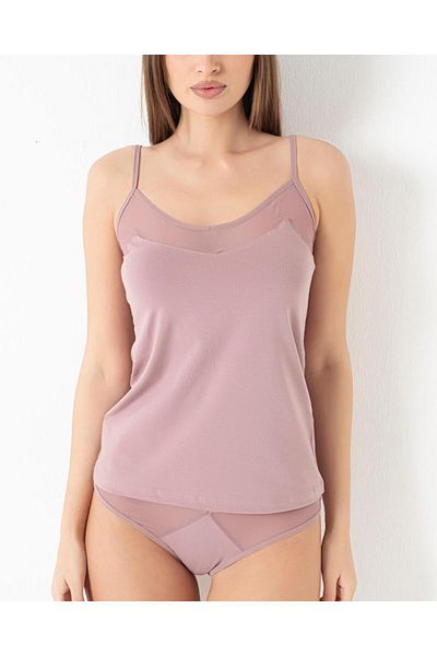 CONFEO Γυναικείο εσώρουχο Lycra Mink Tulle - Λεπτό λουράκι C3T0N0O108