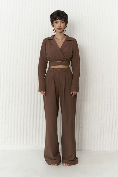 BOHEMAİ Estila – Set aus kurzer Hose und Top in Braun