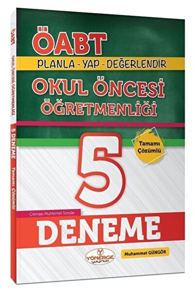 Yönerge Yayınları Yönerge 2022 Öabt Okul Öncesi Öğretmenliği 5 Deneme Çözümlü...