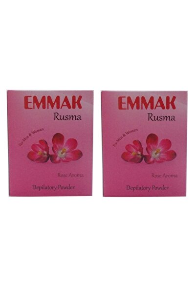 Emmak مسحوق إزالة الشعر برائحة الورد 80 جرام × 2