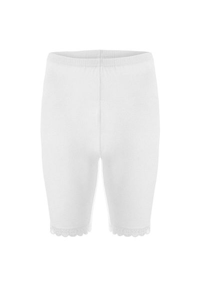 TOLIN Leggings albi din dantelă pentru femei 100% bumbac 421
