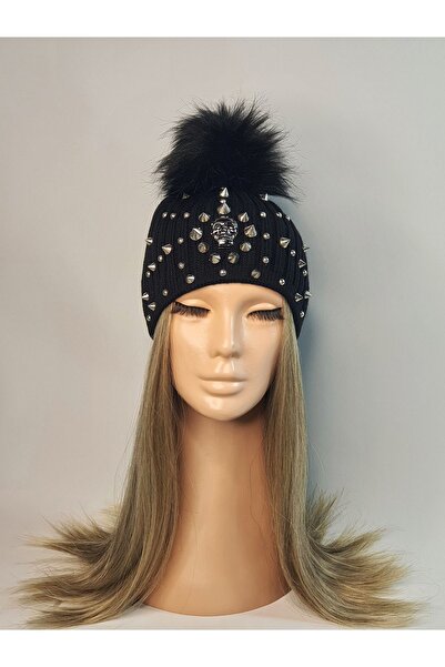 Senbeno Design METAL DİKEN SPIKE KURUKAFA SKULL DETAY ÖZGÜN TASARIM SİYAH GÜM...