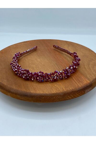 VENTUS ACCESSORIES Βραδινό φόρεμα νυφικής χέννας με κρυστάλλινη πέτρα Κομψό κ...