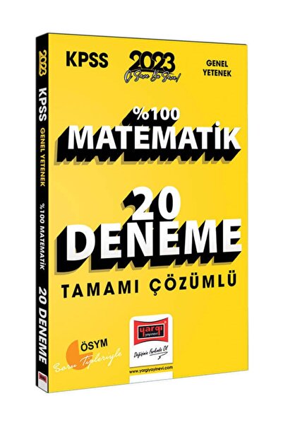 Yargı Yayınları 2023 Kpss Matematik Tamamı Çözümlü 20 Deneme