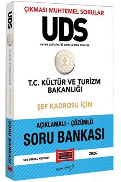 Yargı Yayınları 2024 Uds T.c Kültür Ve Turizm Bakanlığı Şef Kadrosu Için Açık...
