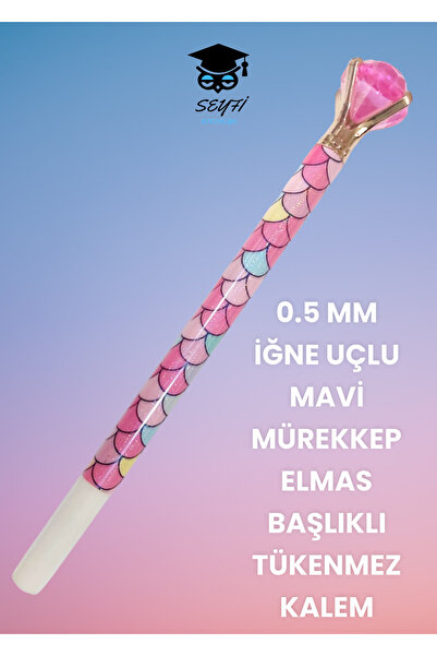 SEYFİKİRTASİYE قلم حبر أزرق برأس ألماس برأس إبرة 0.5 مم