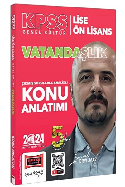 Yargı Yayınları 2024 KPSS Lise Ön Lisans 5Yüz Vatandaşlık Çıkmış Sorularla De...