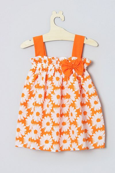 ADABEBEK Patterned Baby Girl Dress
