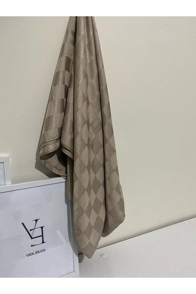 ARMANDA Italian Jacquard Checkerboard Patterned Mink Shawl - Violescarf for Original