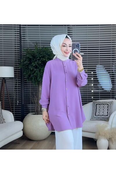 Aknur ipek Oversize Ada Gömlek