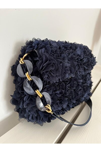 Handmade Lazer Kesim Çiçekli Kanvas Çanta