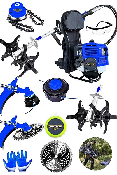 DOZZER Blx 2.4hp Benzinli Sırt Tipi Ot Çim Biçme Tırpan Makinesi Canavar Akro...