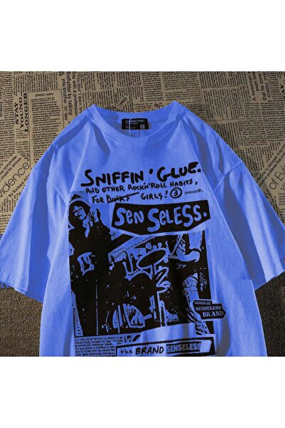 Favorim50ton Tricou imprimat cu desene animate grunge (unisex).