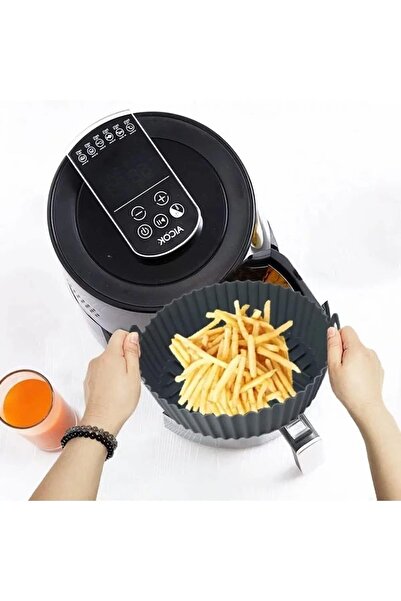 AlzinaStore Tüm Airfryerlara Uyumlu Silikon Pişirme Kabı - Airfryer Silikon K...