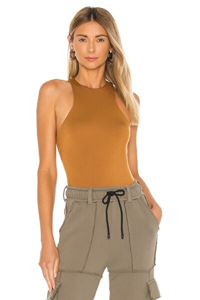 By Kul Design Жіночий боді з шовковим джерсі та коміром-стійкою