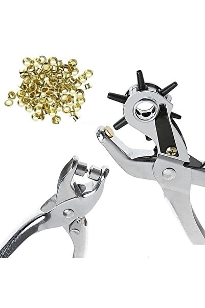 Genel Markalar Kemer Delme Pensesi Ve Perçin Pensesi 2’li Set Deri Plastik De...